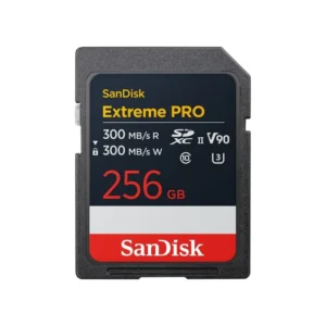 SanDisk 256GB Extreme PRO UHS-II SDXC Memory Card 300MB/s Read & Write speeds, 8K, V90