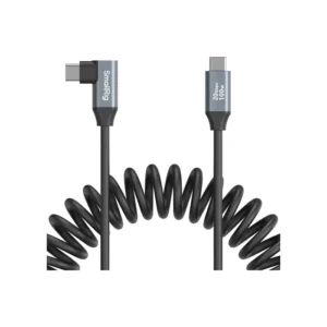 SmallRig USB-C (Straight) to USB-C (Angled) Coiled Data Cable 4792